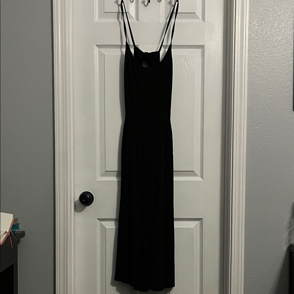 Elegant Black Spaghetti Strap Dress